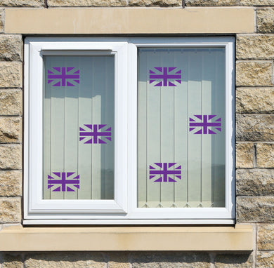 British Flags x6 - Queen's Platinum Jubilee Window Sticker