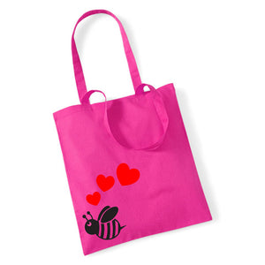 Cute Bee With Hearts - Tote Bag