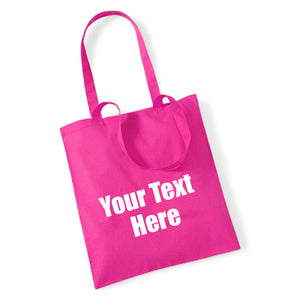 Personalised Tote Bag - Choose Your Text and Bag Colour