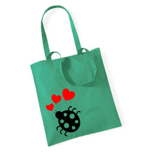 Load image into Gallery viewer, Ladybird With Hearts - Tote Bag