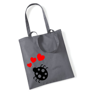Ladybird With Hearts - Tote Bag