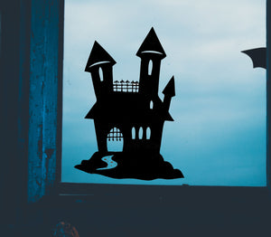 Haunted House Halloween - Vinyl Window Sticker