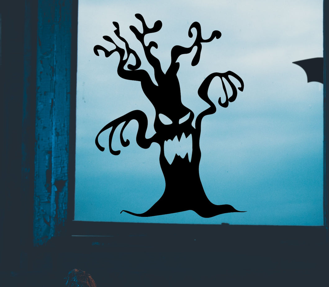 Spooky Halloween Tree - Vinyl Window Sticker