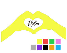 Load image into Gallery viewer, Love Heart Hands Silhouette - With Personalisation Option