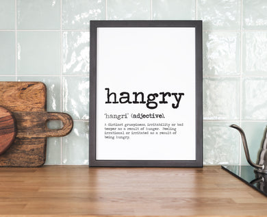 Hangry Definition - Kitchen Prints