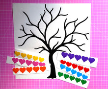 Load image into Gallery viewer, Tree With Rainbow Hearts Vinyl Sticker - Create Window, Wall or Glass Display