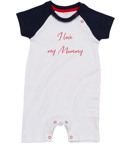 I Love My Mummy Baseball Playsuit - Baby & Toddler