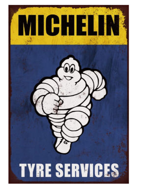 Michelin Vintage - 15x20cm - Metal Sign / Plaque / Tin - Man Cave Bar Garage