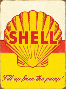 Shell Oil - 15x20cm - Metal Sign / Plaque / Tin - Man Cave Bar Garage