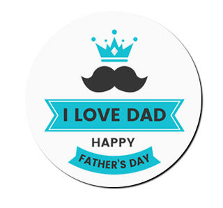 Father's Day Coaster - I Love Dad Moustache