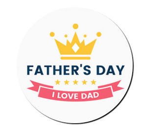 Father's Day Mug - Personalised - I love Dad Crown