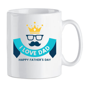 Father's Day Mug - Personalised - Love Dad Crown