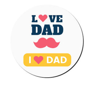 Father's Day Mug - Personalised - I love Dad Moustache