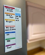 Load image into Gallery viewer, Compact Magnetic Weekly Meal Planner / White Board