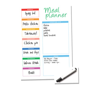 Weekly Reusable A4 Meal Planner