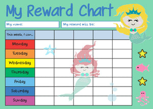 Mermaid A4 Reward Chart