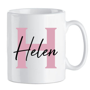 Personalised Mug - Name and Initial - Gift for Him or Her