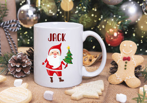 Personalised Name Christmas Xmas Mug - Santa