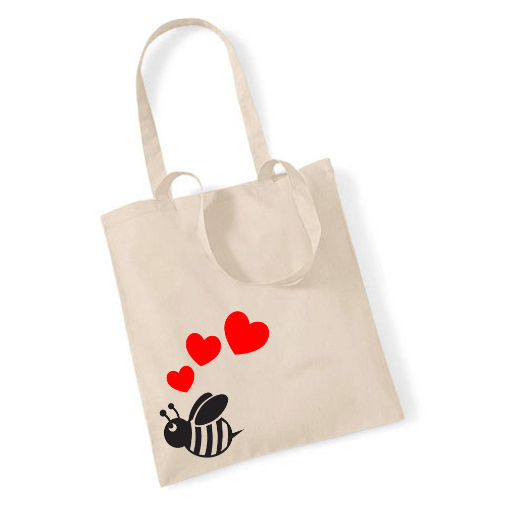 Cute Bee With Hearts - Tote Bag