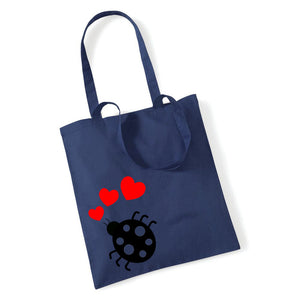 Ladybird With Hearts - Tote Bag