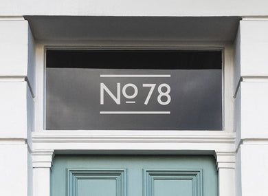 House Number With Lines Sticker for Doors and Glass Windows