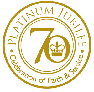 Queen's Platinum Jubilee Window Sticker - 30cm - Choose Colour