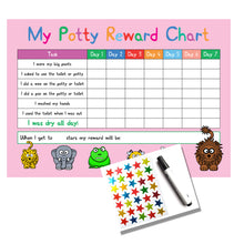 Load image into Gallery viewer, Pink Potty / Toilet Training Animal Design A4 Reward Chart