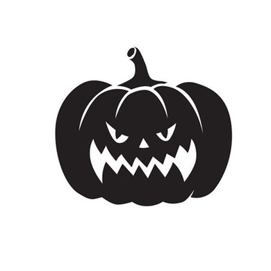 Halloween Vinyl Sticker - Angry Pumpkin