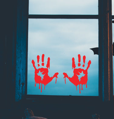 Scary Halloween Hands Window / Wall  Sticker