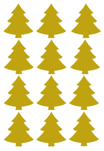 Christmas trees - Set of 12 - Christmas Wall / Window Sticker