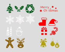 Load image into Gallery viewer, 17 Mini Christmas Sticker  - Christmas Wall / Window Sticker