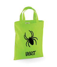 Load image into Gallery viewer, Personalised Spider Trick or Treat Bag - Halloween Gift