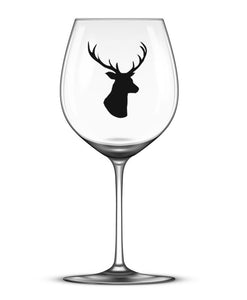 Stag's Head -Set of 4 - Christmas Wine Glass Stickers