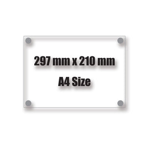 Custom Acrylic Stand Off Sign - for Home or Office - A4 Size