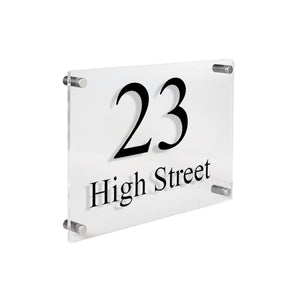 Acrylic House Sign - House Number and Street - A5 - 210 x 148mm