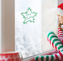 Load image into Gallery viewer, Merry Christmas Star - Christmas Wall / Window Sticker