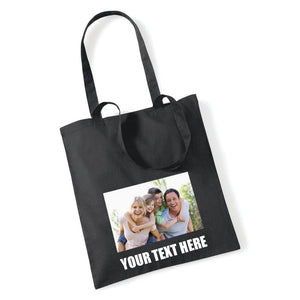 Personalised Photo Tote Bag - With Text