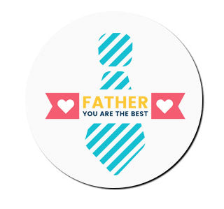 Father's Day Coaster - Best Father with Tie