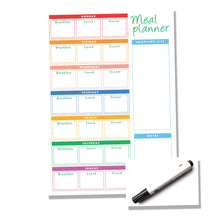 Load image into Gallery viewer, Weekly Reusable Three Meal  - A4 Meal Planner