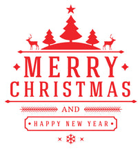 Load image into Gallery viewer, Merry Christmas And A Happy New Year - Christmas Wall / Window Sticker