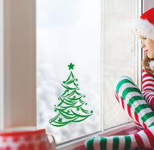 Load image into Gallery viewer, Christmas Tree With Stars - Christmas Wall / Window Sticker