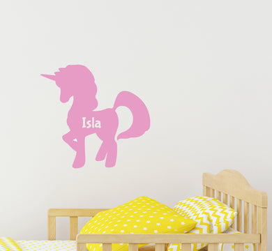 Personalised Unicorn - Children's Wall Sticker