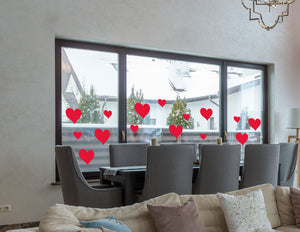 27 Heart Bundle Window/Wall Stickers - Valentines Gift Sticker