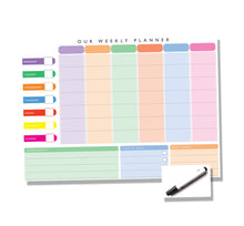 Load image into Gallery viewer, Weekly Family Planner - Wipe Clean - Hanging or Magnetic