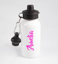 Load image into Gallery viewer, Personalised White Aluminum Water Bottle - 450ml
