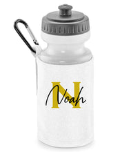 Load image into Gallery viewer, Name and Initial Personalised Kids Water Bottle with Holder