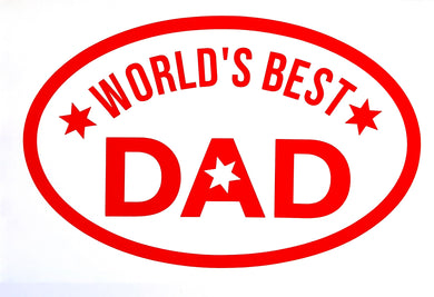 Worlds Best Dad Vinyl Sticker for Cars / Windows