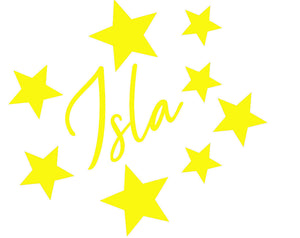 Personalised Name Star Sticker for Childs Bedroom - Children's Wall Art
