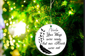 Your Wings -  Christmas Tree Bauble - Ceramic Hanging