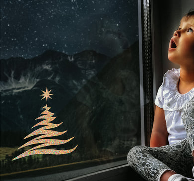 Modern Christmas Tree - Christmas Wall / Window Sticker